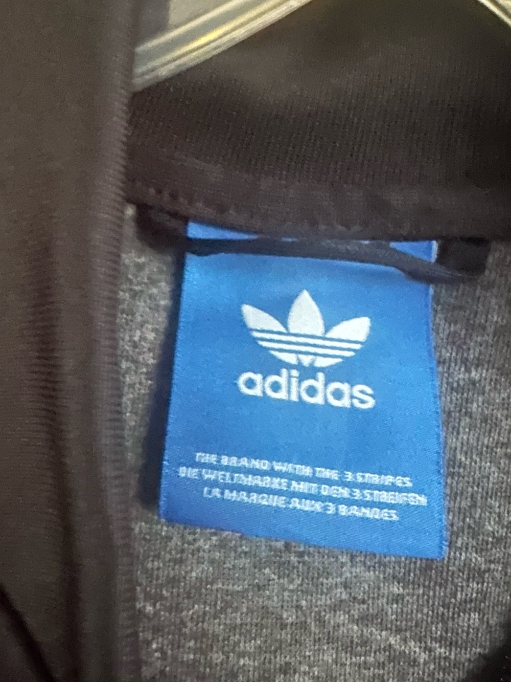 adidas Black Jacket with Blue Trefoil Tag - Picture 3 of 7